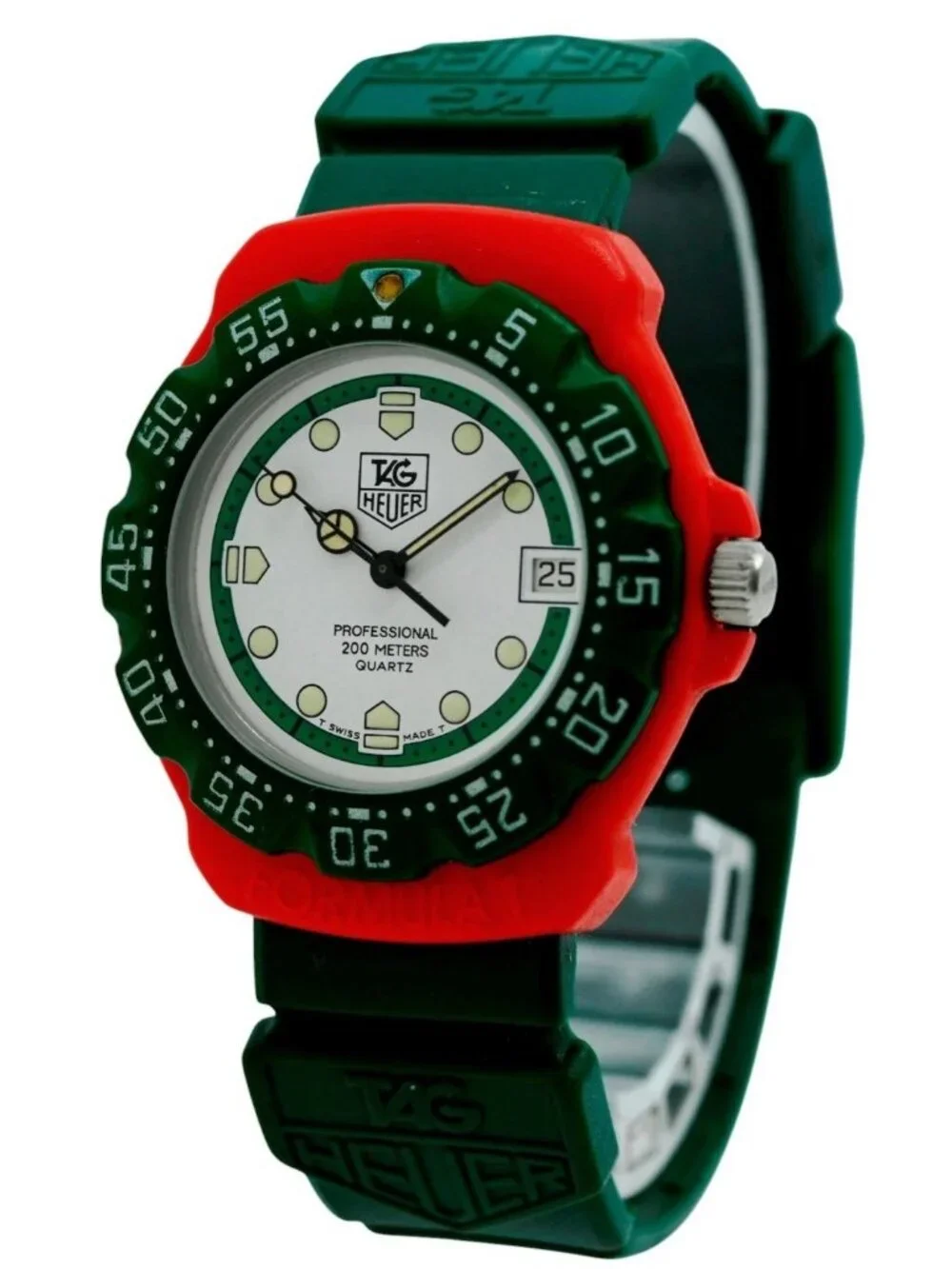 Tag Heuer 35mm Men's Formula 1 Red/ Green/ White Swiss Quartz F1 Watch- 384.513!